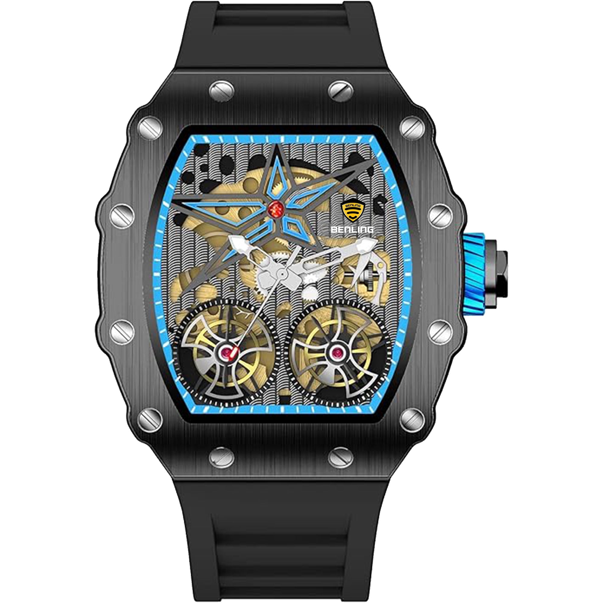 Benling Marvel Series Automatic Watch with Flywheel Unique Dial Luxury Watch My Store