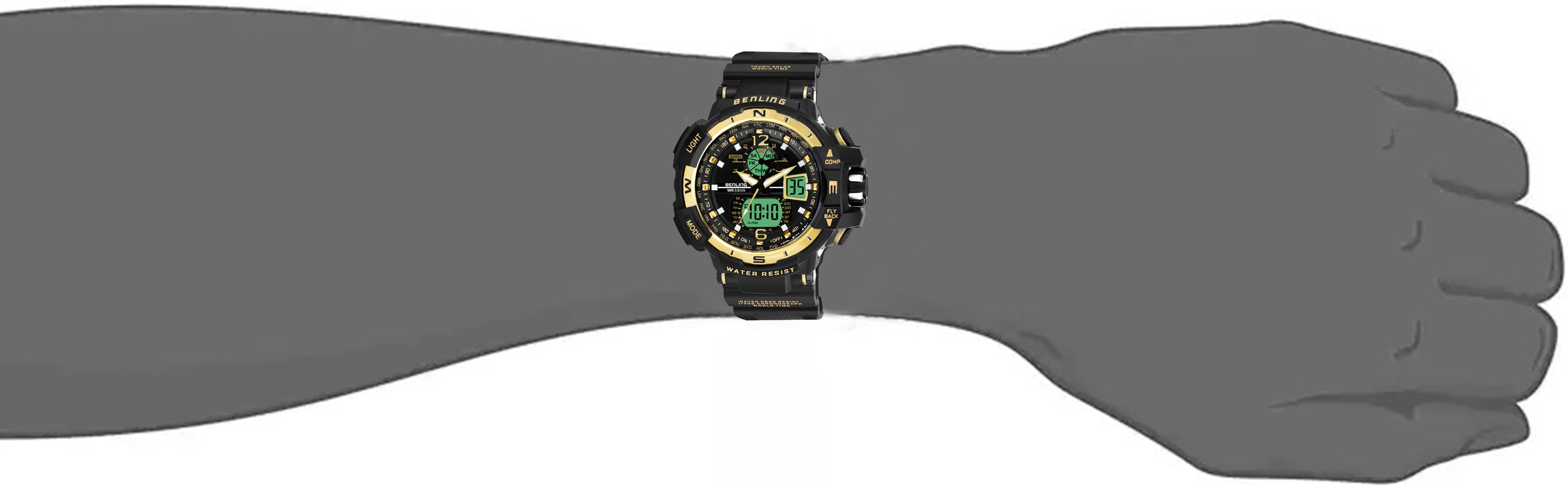 Analog Digital Watch with EL Backlight-SKBLANDG-6003