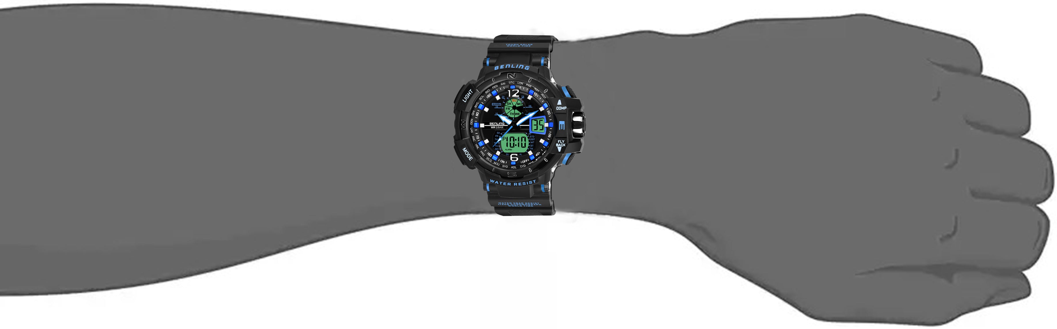 Analog Digital Watch with EL Backlight-SKBLANDG-6003