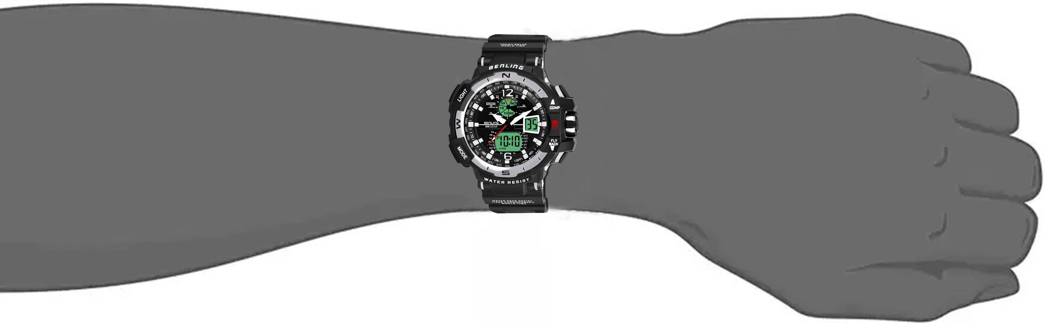 Analog Digital Watch with EL Backlight-SKBLANDG-6003