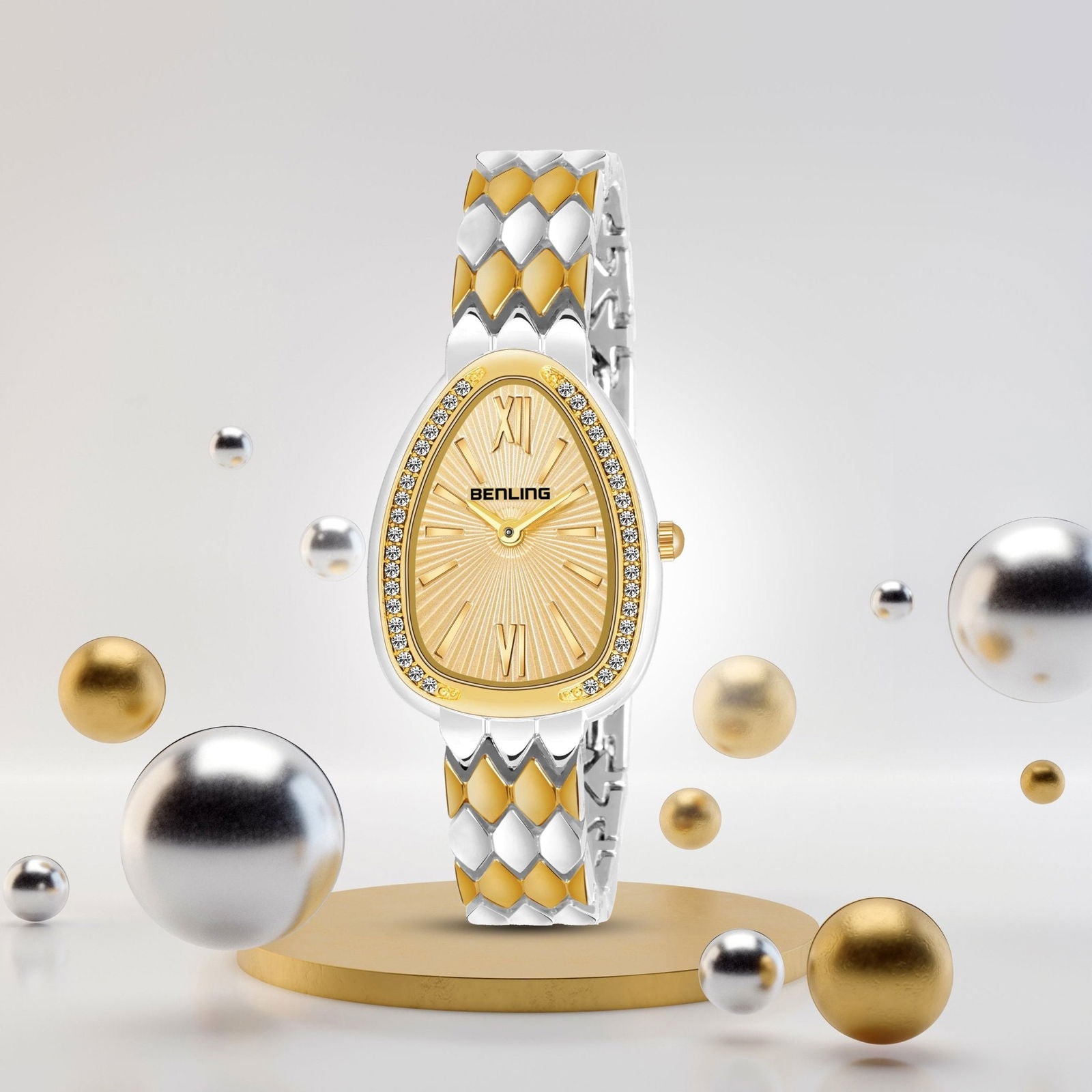BENLING BL-1032 Allurer Analog Watch with Ion Plating for Women
