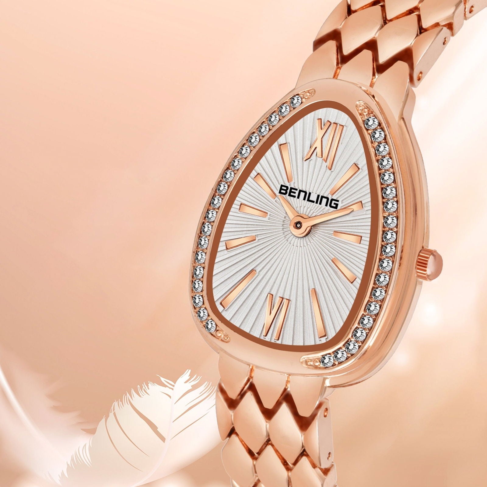 BENLING BL-1032 Allurer Analog Watch with Ion Plating for Women