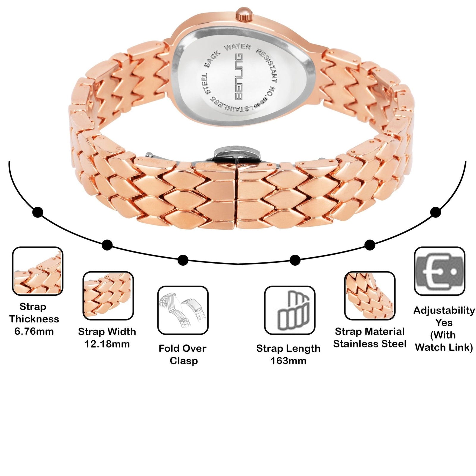 BENLING BL-1032 Allurer Analog Watch with Ion Plating for Women