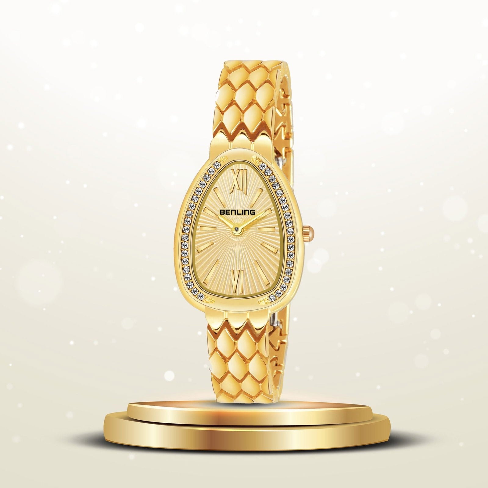 BENLING BL-1032 Allurer Analog Watch with Ion Plating for Women