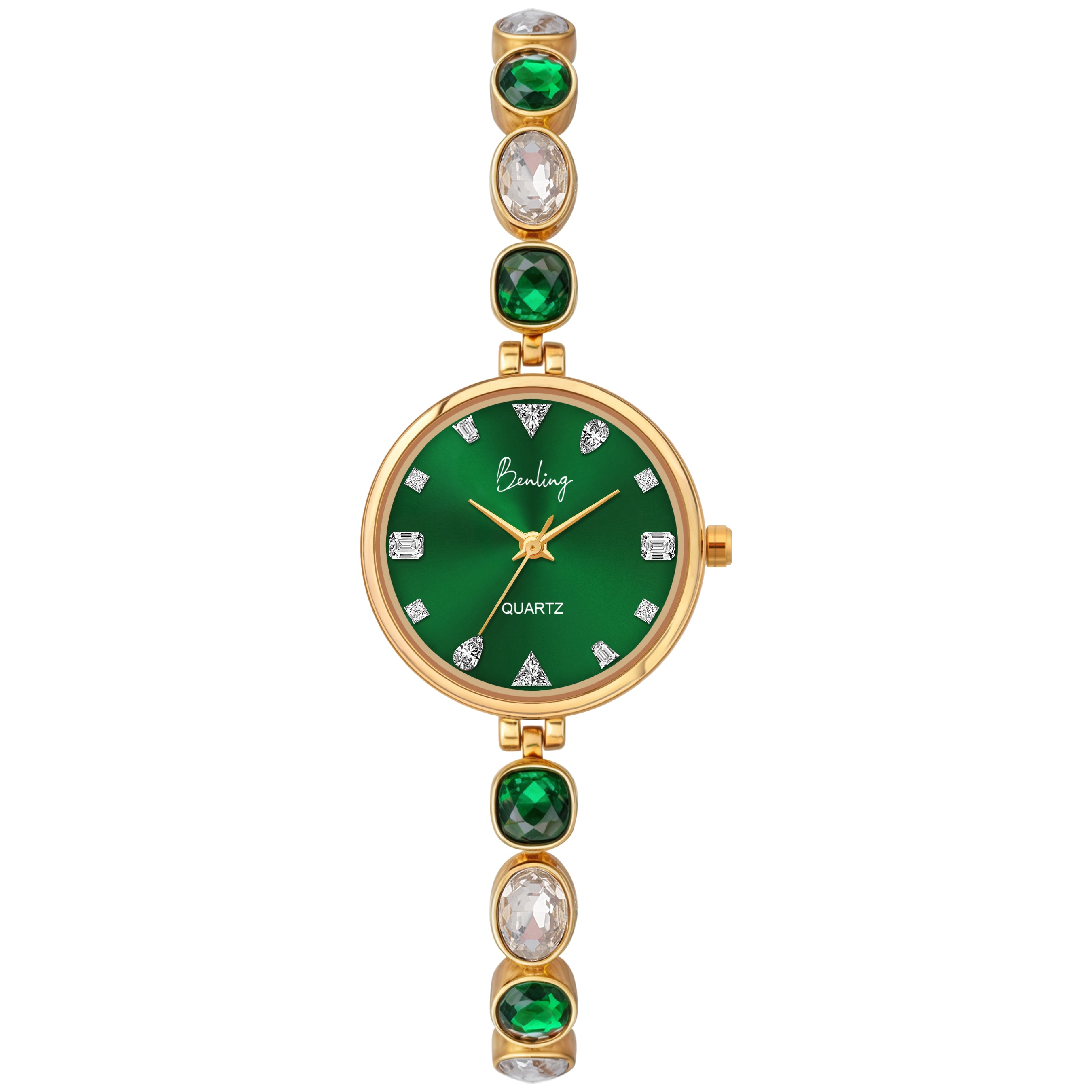 Benling Elegant Crystal-Studded Quartz Watch for Women – Luxury Design with Sparkling Stones BL-1045 Benling