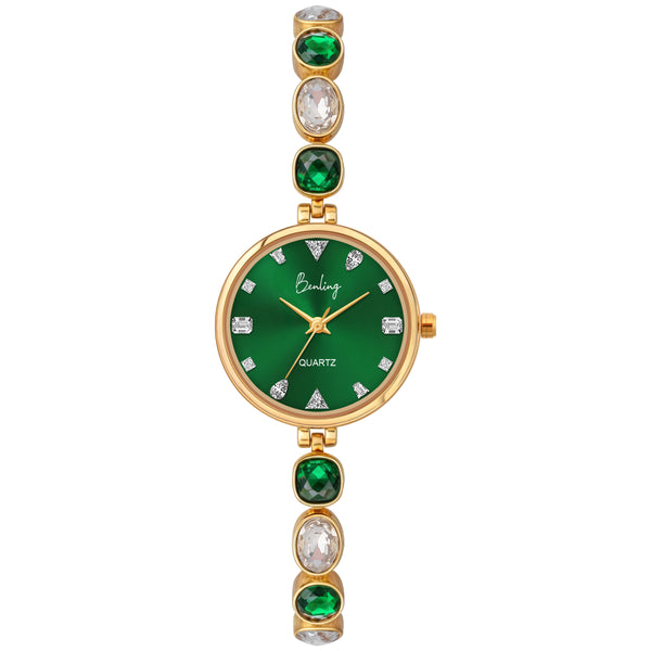 Benling Elegant Crystal-Studded Quartz Watch for Women – Luxury Design with Sparkling Stones BL-1045