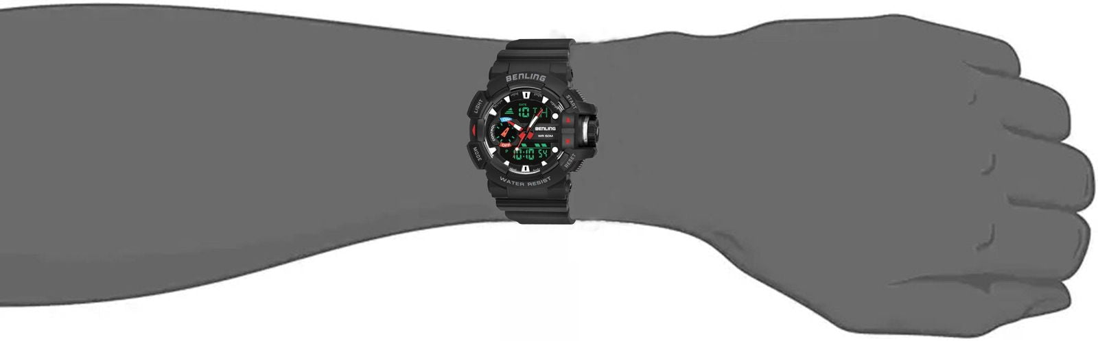 Benling Affordable and Durable Ana-Digital Watch with EL Backlight-SKBLANDG-6005