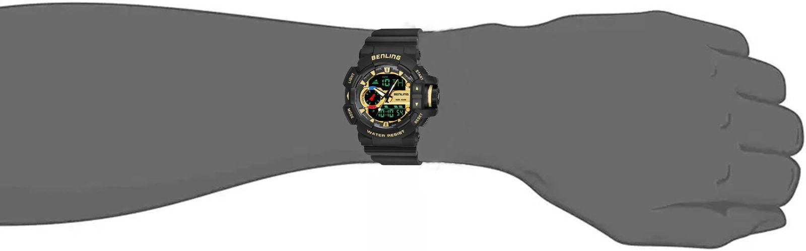 Benling Affordable and Durable Ana-Digital Watch with EL Backlight-SKBLANDG-6005