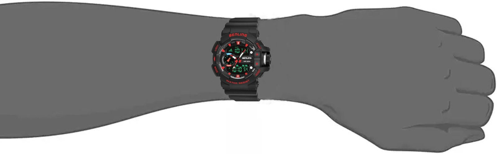 Benling Affordable and Durable Ana-Digital Watch with EL Backlight-SKBLANDG-6005