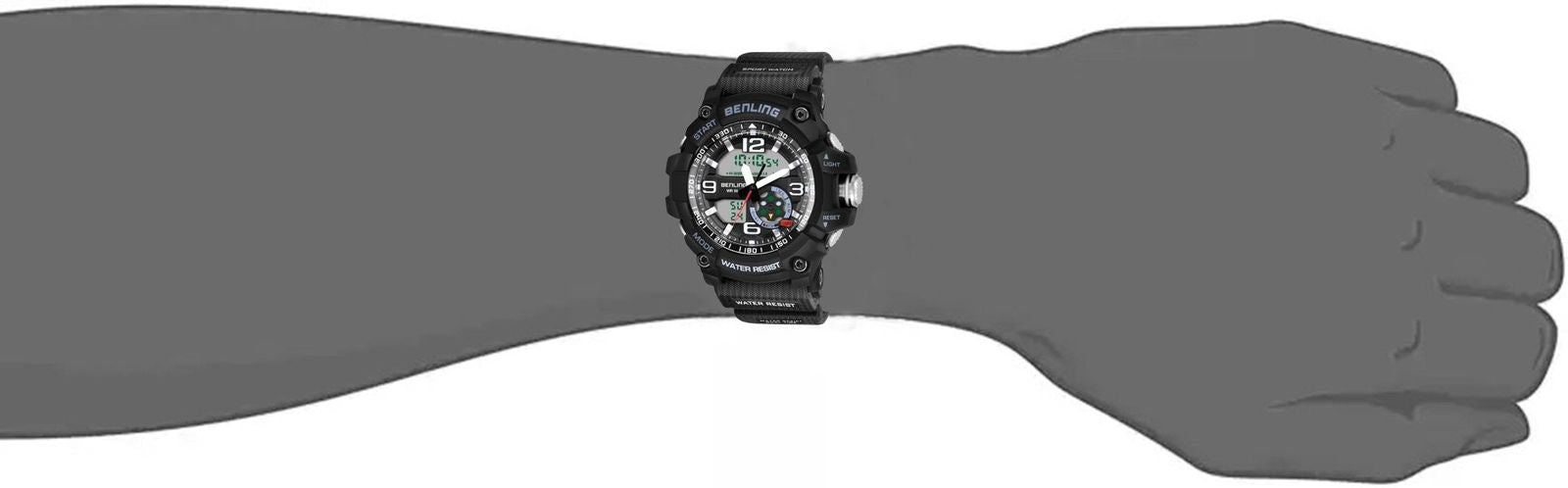 Benling Analog Digital Watch with EL Backlight – SKBLANDG-6006