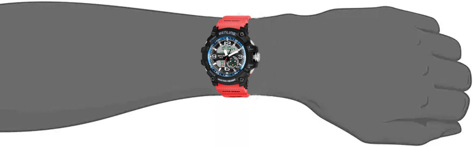 Benling Analog Digital Watch with EL Backlight – SKBLANDG-6006