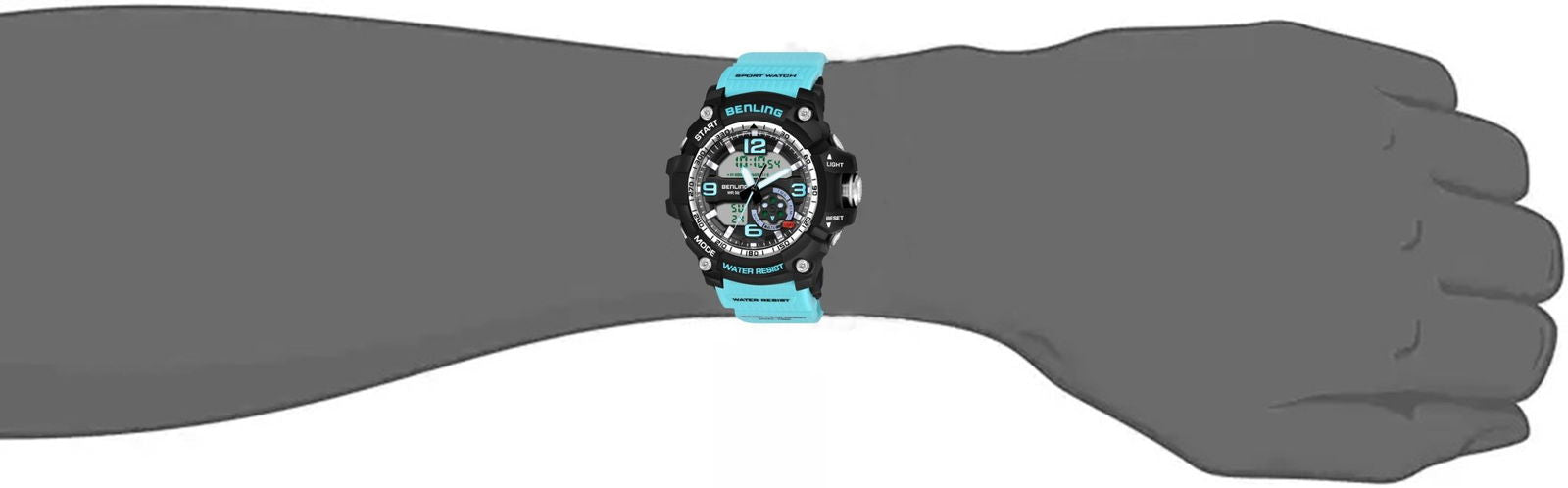 Benling Analog Digital Watch with EL Backlight – SKBLANDG-6006