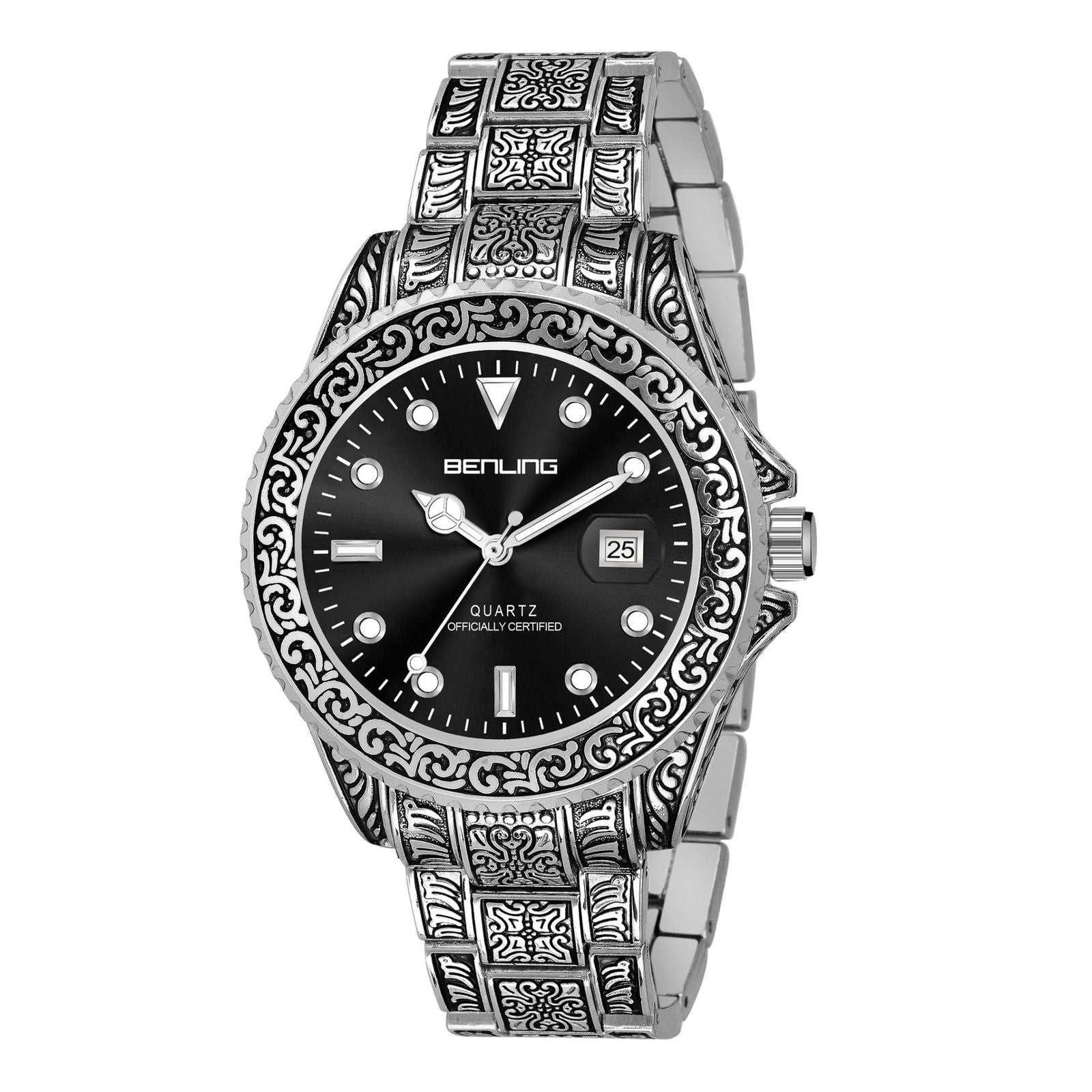 Benling BL-1019 Date Display Movement Antique Style Watch For Men | Boys - Benling