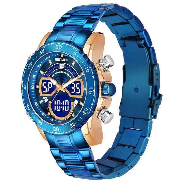 Benling Stylish Analog Digital Watch with EL Backlight – BENLING BL-1034