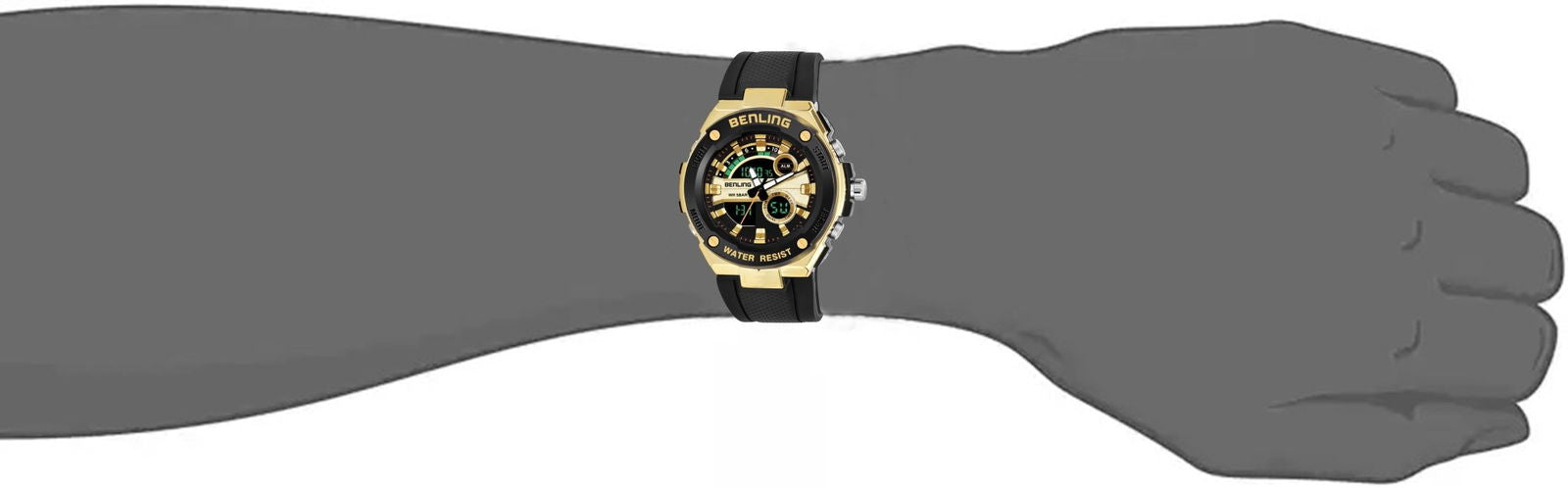 Benling Versatile Analog Digital Watch with EL Backlight-SKBLANDG-6004