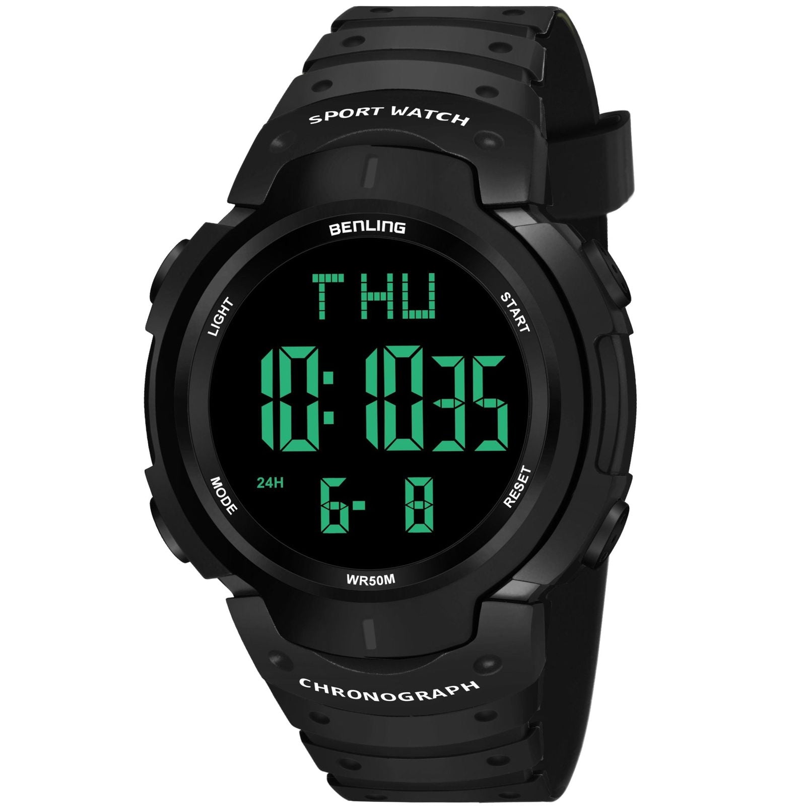 Multifunctional Digital Watches for Men | Waterproof | Calendar | Day Date Function | 6050 - Benling