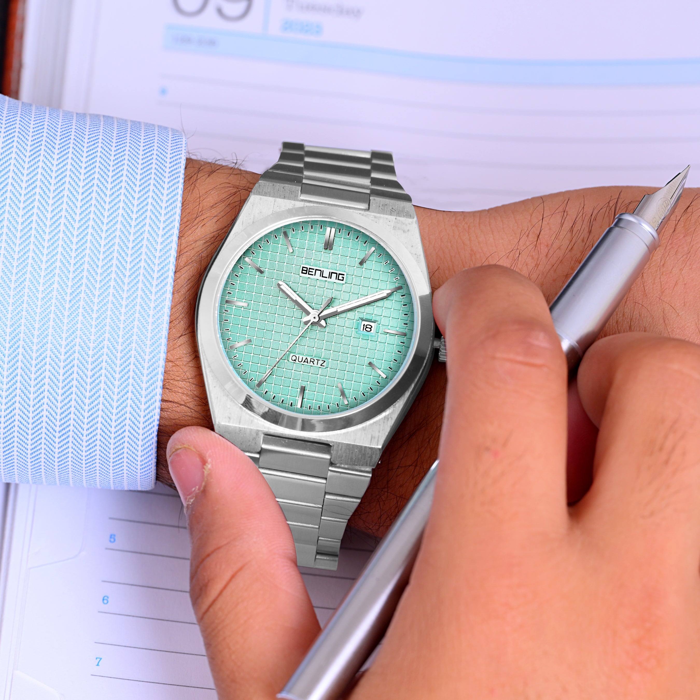 Benling Metroline | Quartz Collection | Brushed Steel Edition