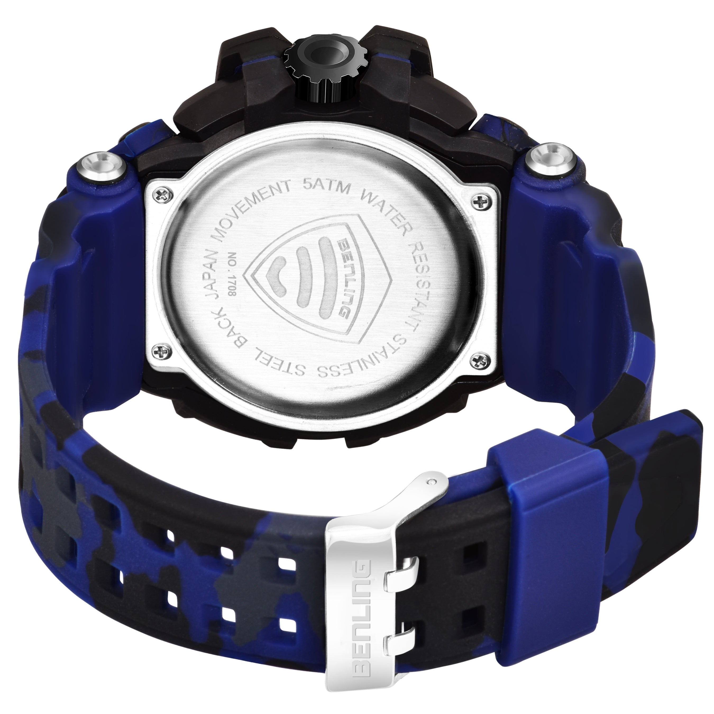 Benling Stylish and Functional Analog Digital Watch with EL Backlight – SKBLANDG-6001