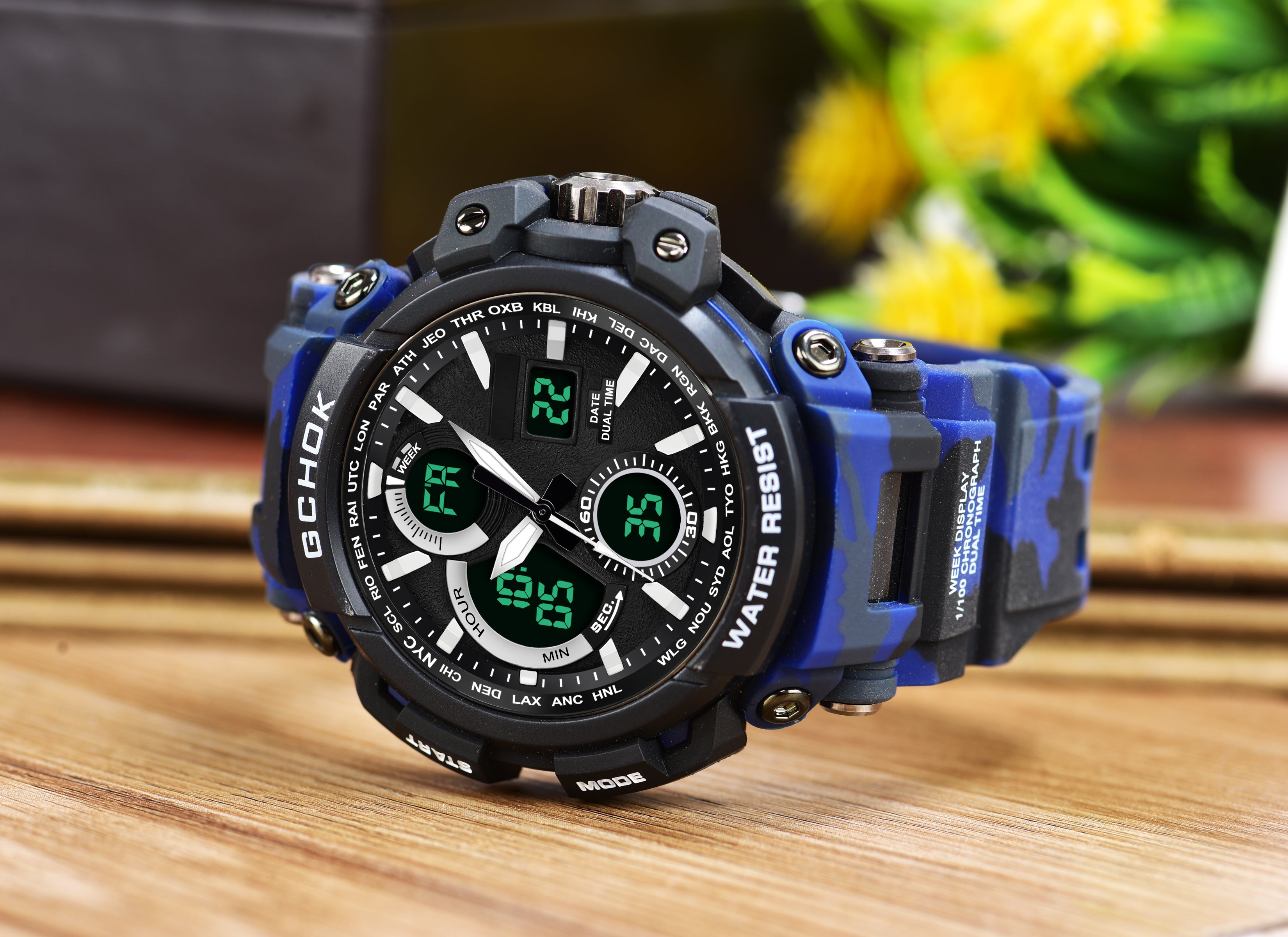 Benling Stylish and Functional Analog Digital Watch with EL Backlight – SKBLANDG-6001