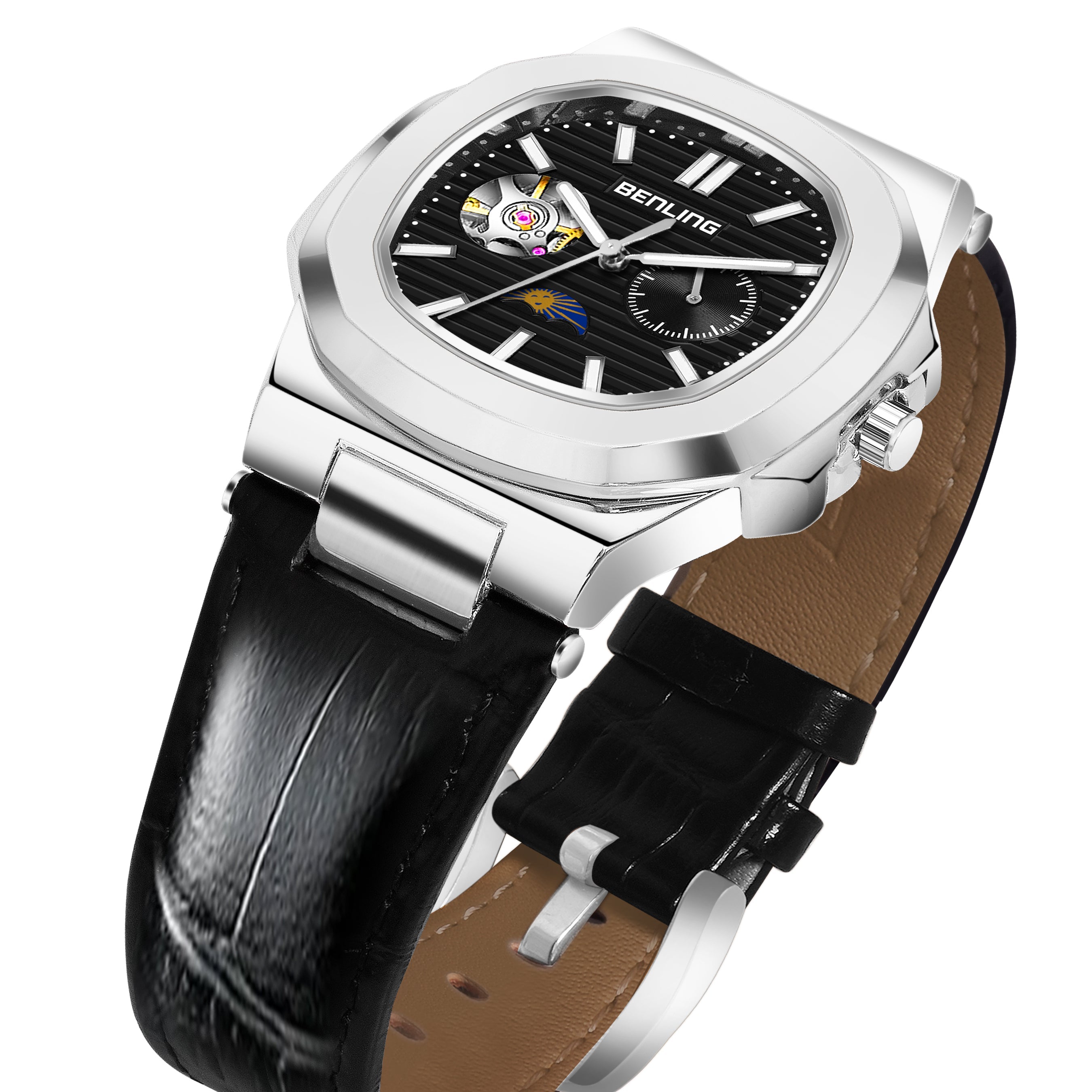 Benling Regalia Series – Open Heart Dial with Moonphase