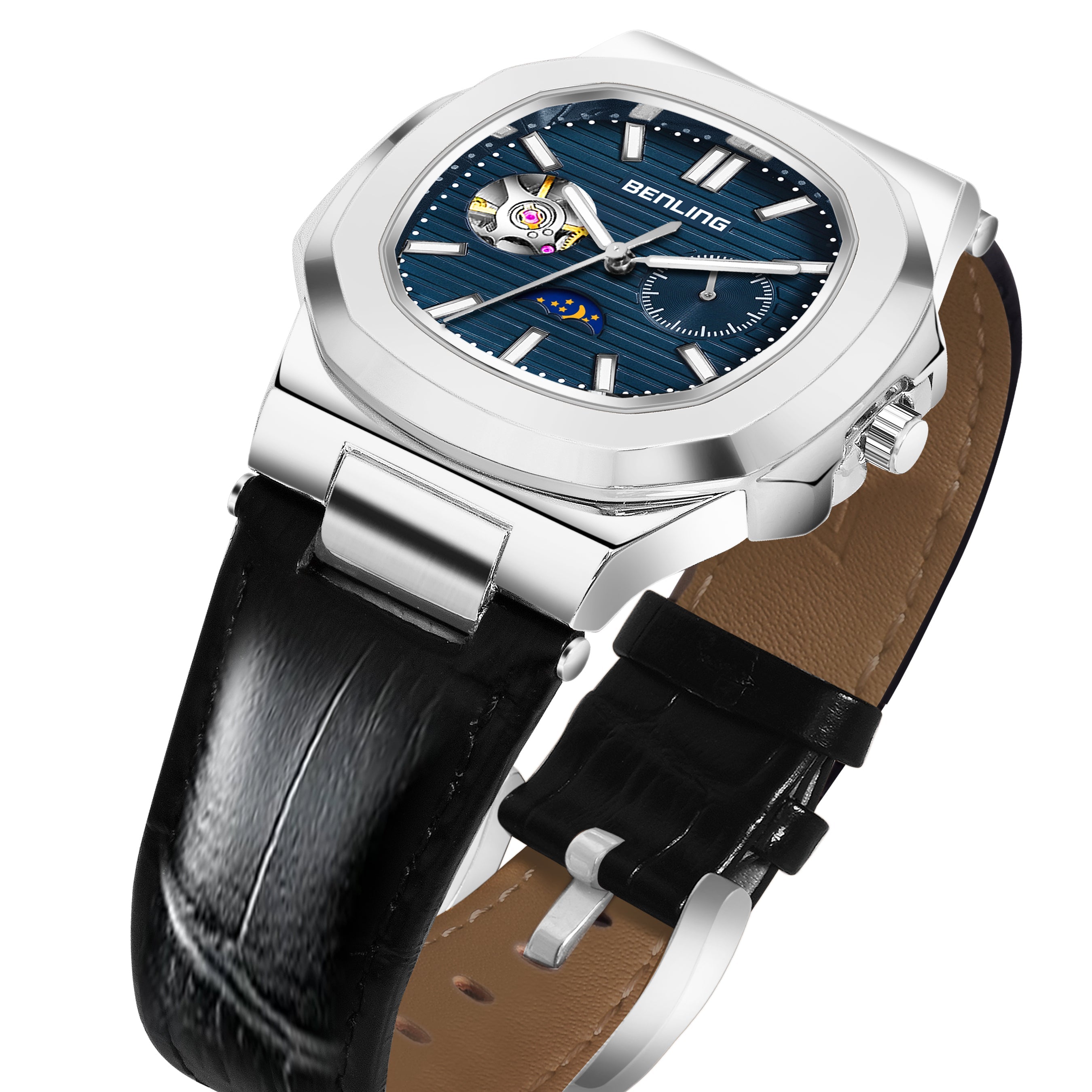 Benling Regalia Series – Open Heart Dial with Moonphase