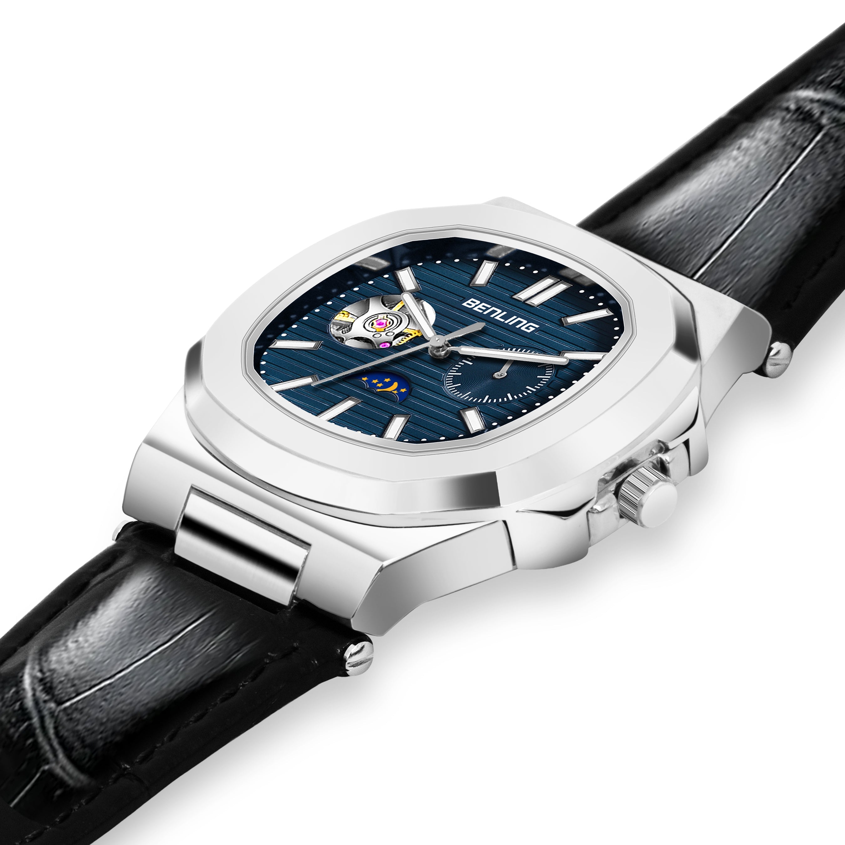 Benling Regalia Series – Open Heart Dial with Moonphase