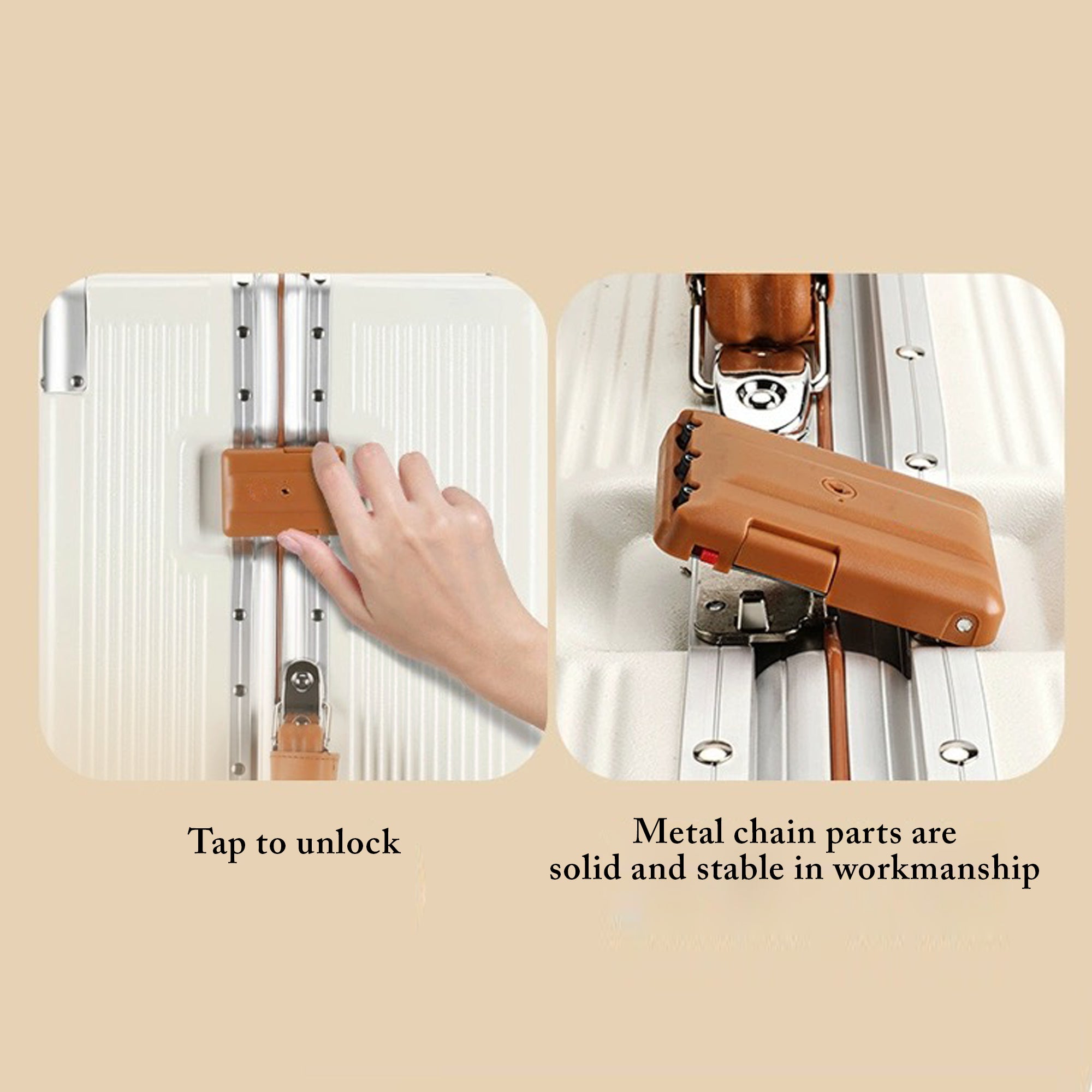 Benling Voyager Series Set of 2 Trolley Bags - 20 & 25 Inch Luggage with Vintage Design & TSA Lock