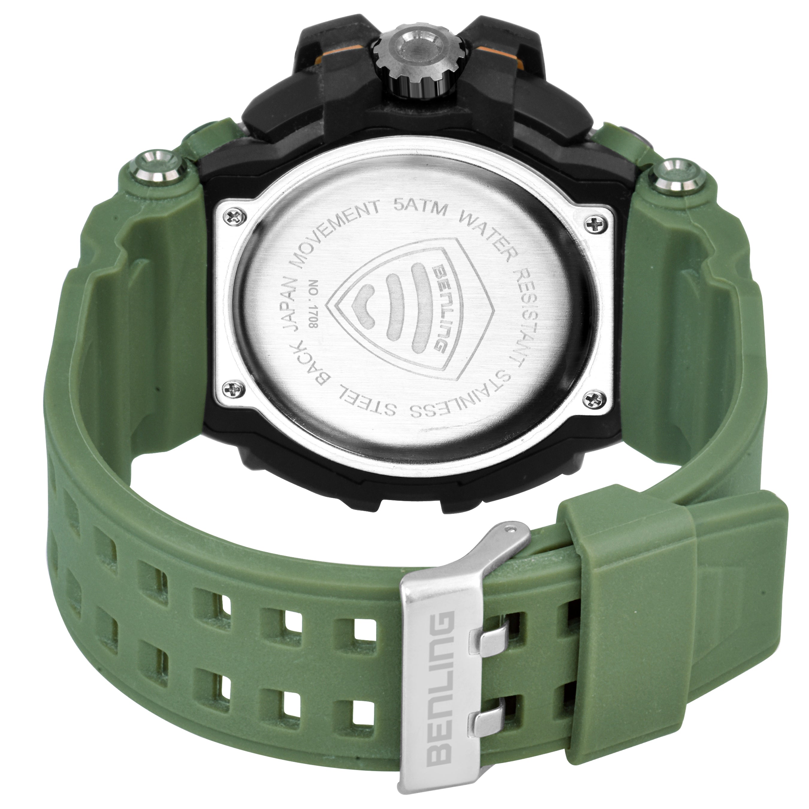 Benling Stylish and Functional Analog Digital Watch with EL Backlight – SKBLANDG-6001