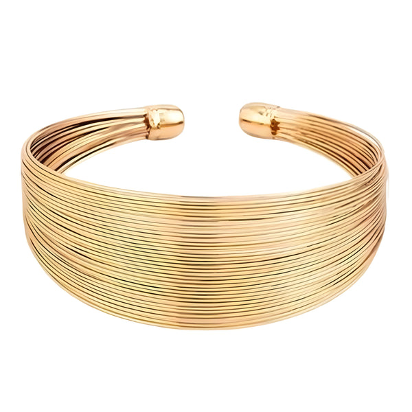 Premium Gold Finish Statement Cuff Bracelet for Women