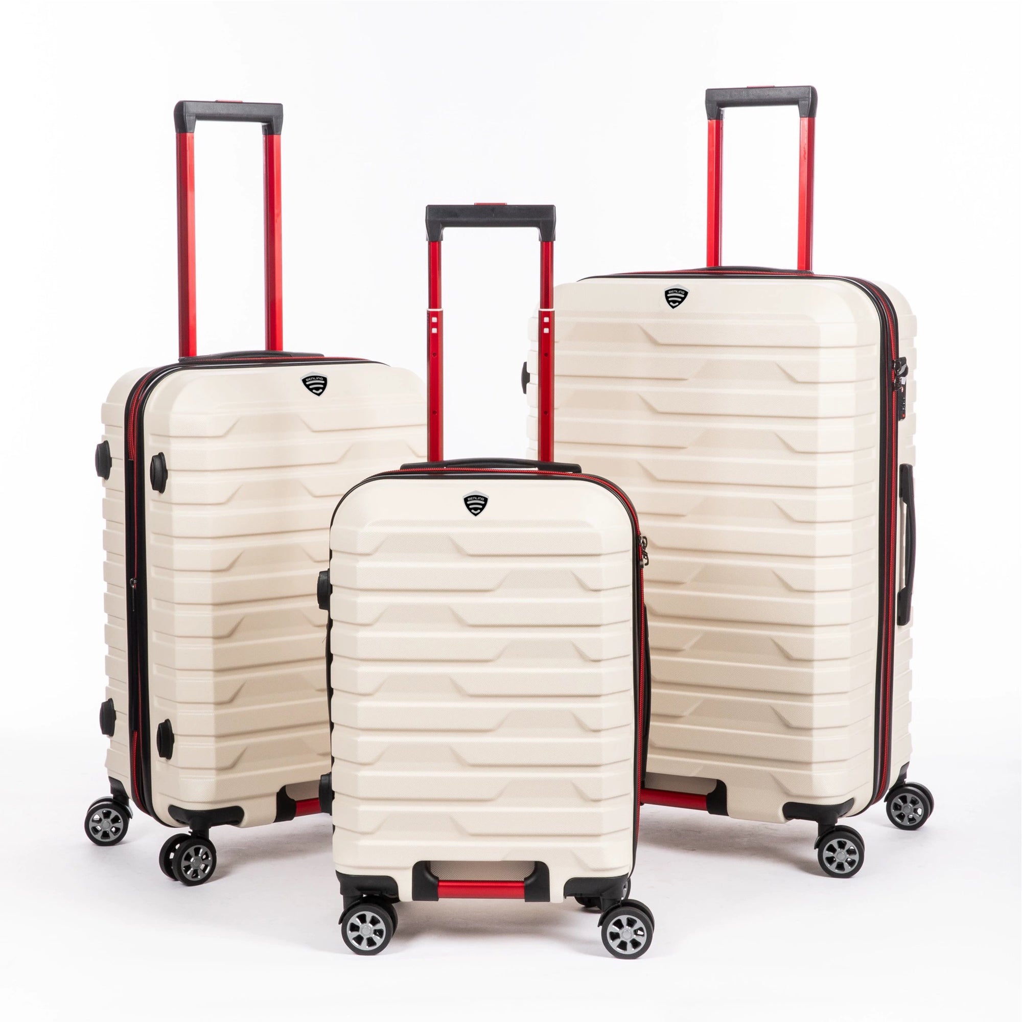 Benling Voyager Series Set of 3 Trolley Bags – Expandable, Silent Wheels, TSA Lock