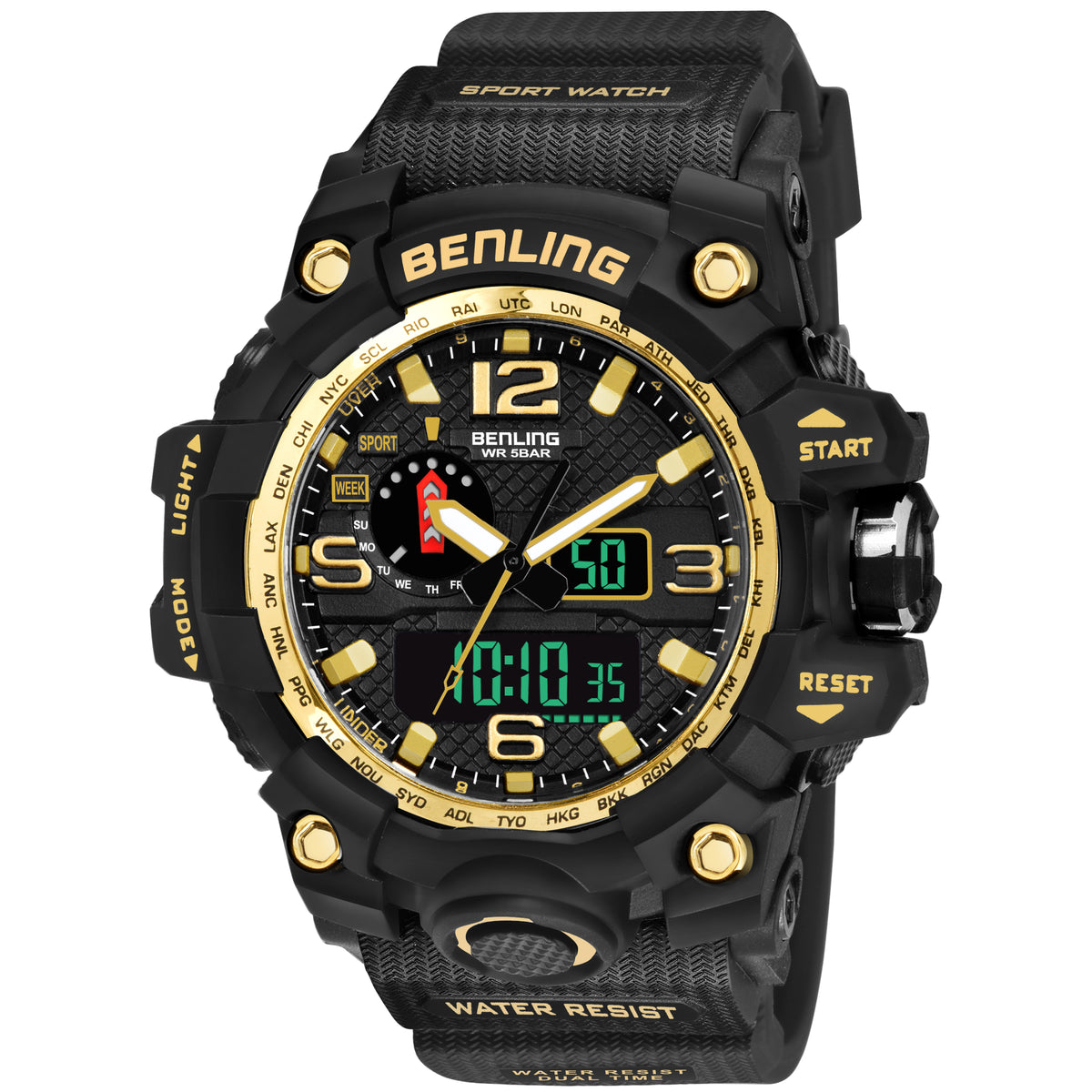 Benling EL Backlight Analog Digital Watch-SKBLANDG-6002 My Store