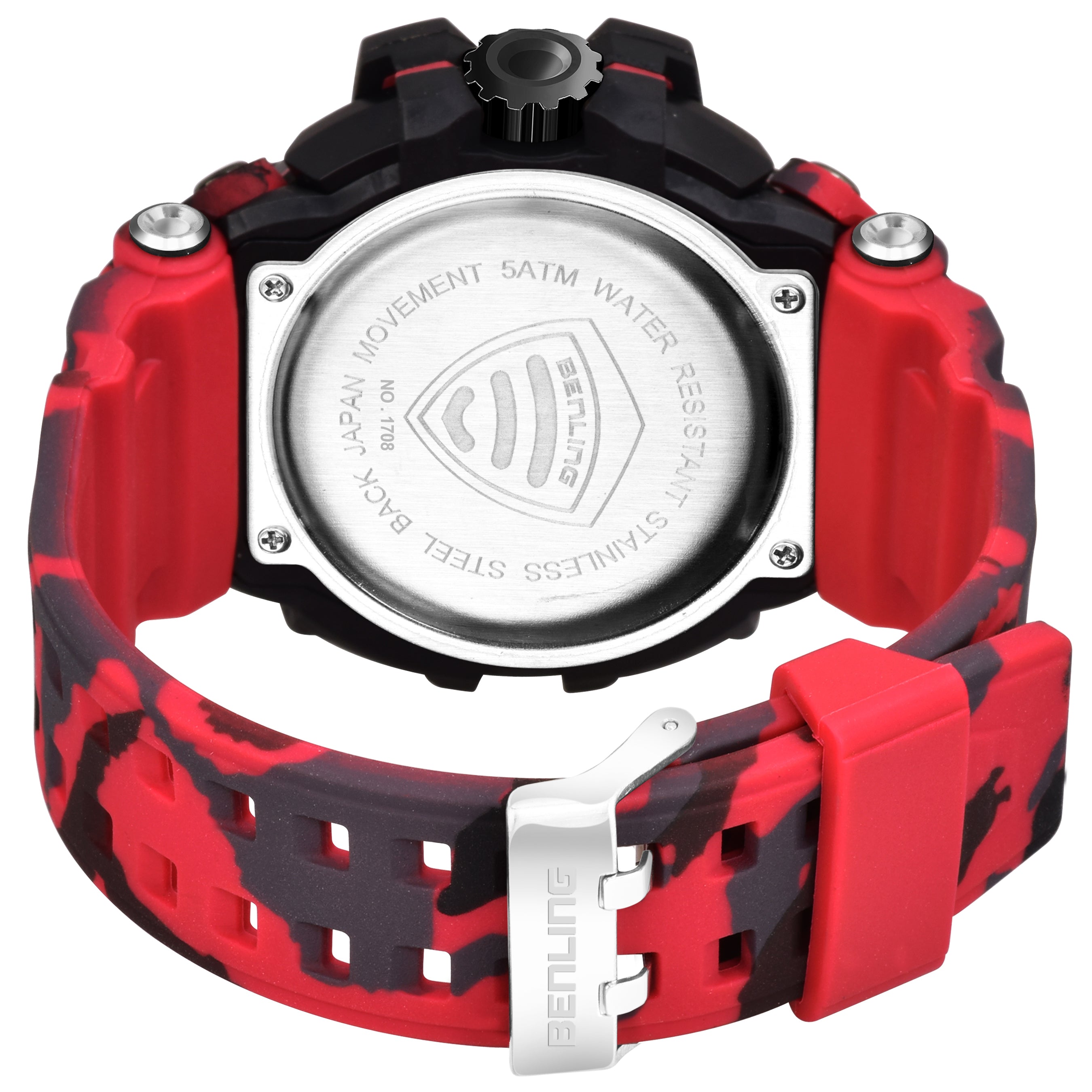 Benling Stylish and Functional Analog Digital Watch with EL Backlight – SKBLANDG-6001