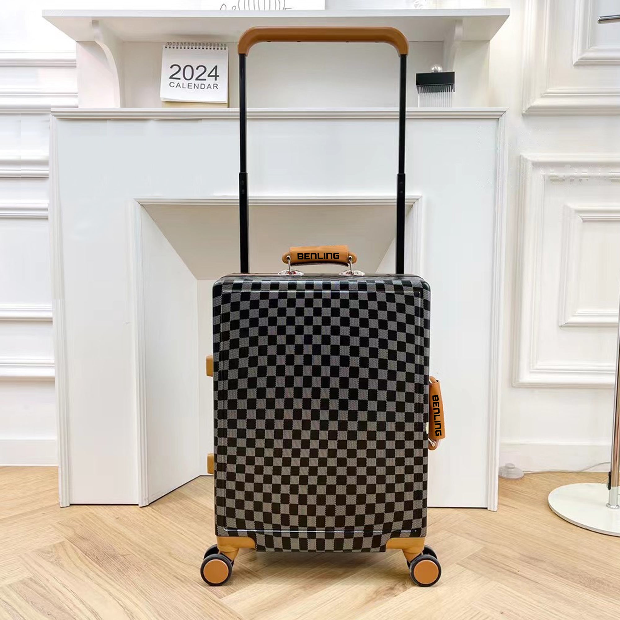 Benling Voyager Series Set of 2 Trolley Bags - 20 & 25 Inch Luggage with Vintage Design & TSA Lock