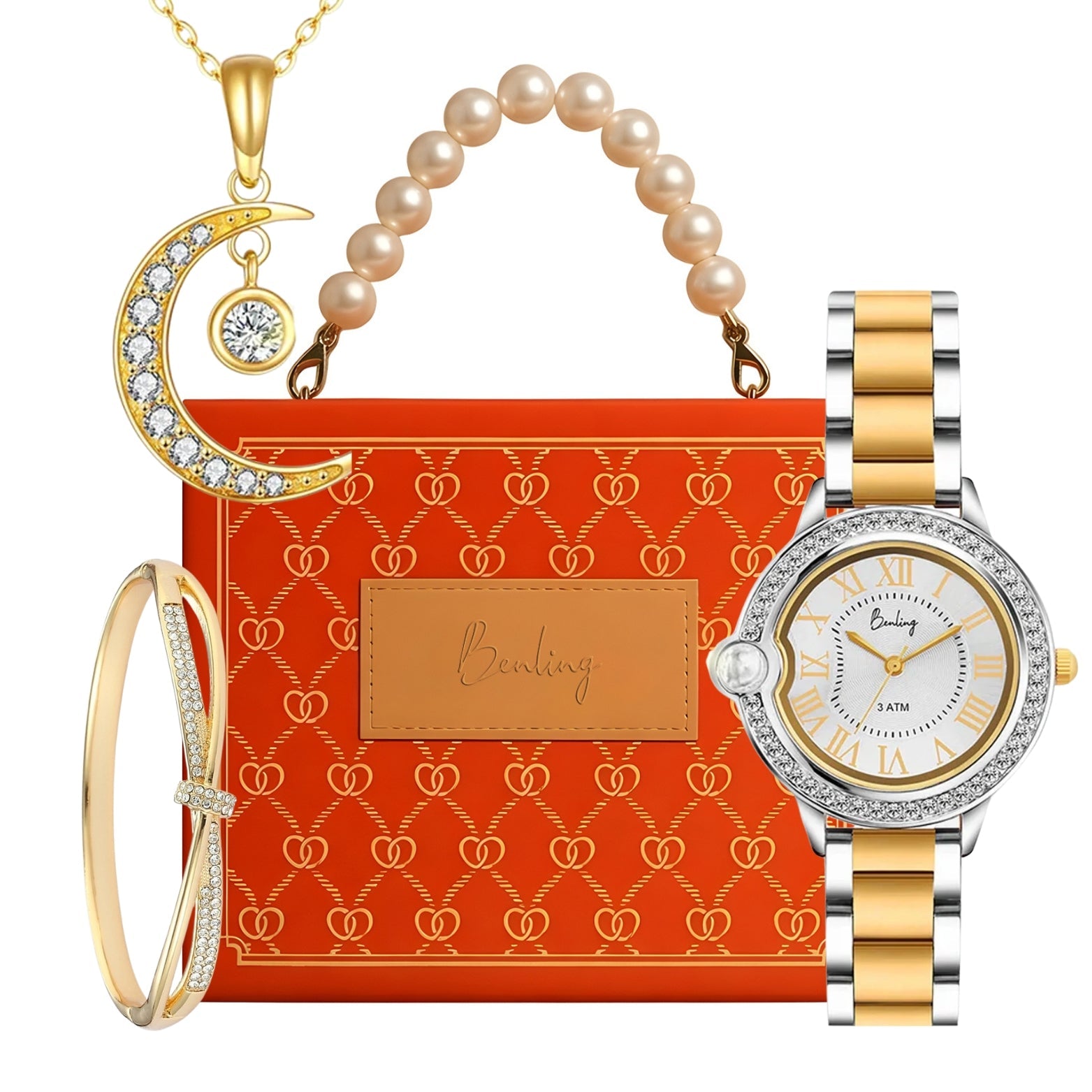 Benling Women’s Nano Projection Watch Gift Set – Says 