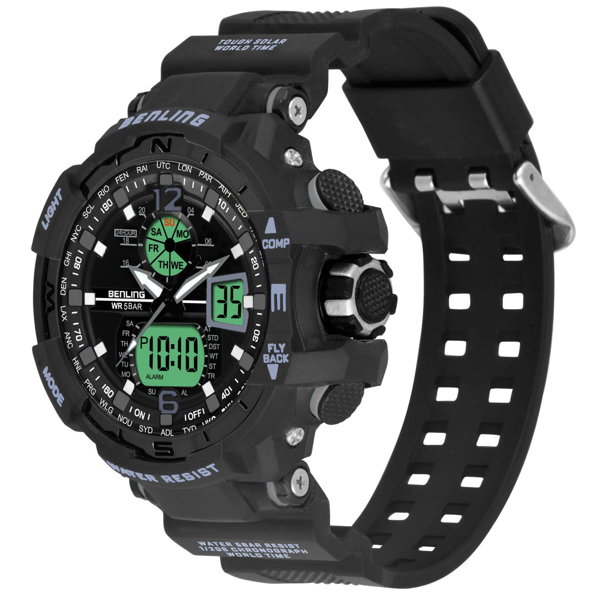Analog Digital Watch with EL Backlight-SKBLANDG-6003 My Store