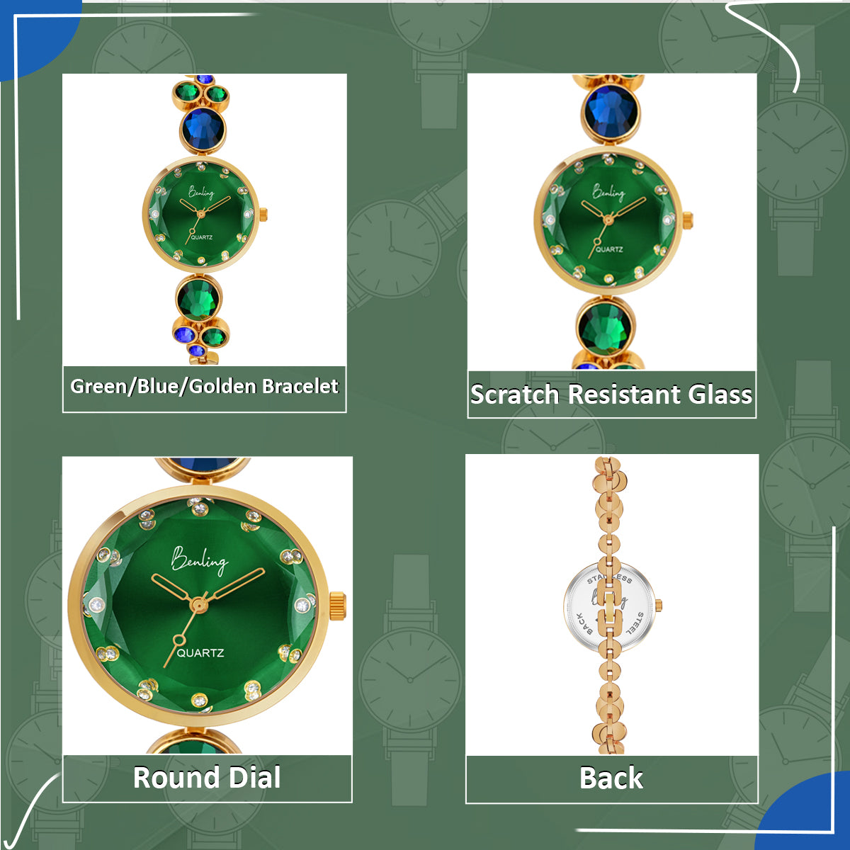 BL-1044 Benling Women's Quartz Watch - with Sapphire Crystal Glass