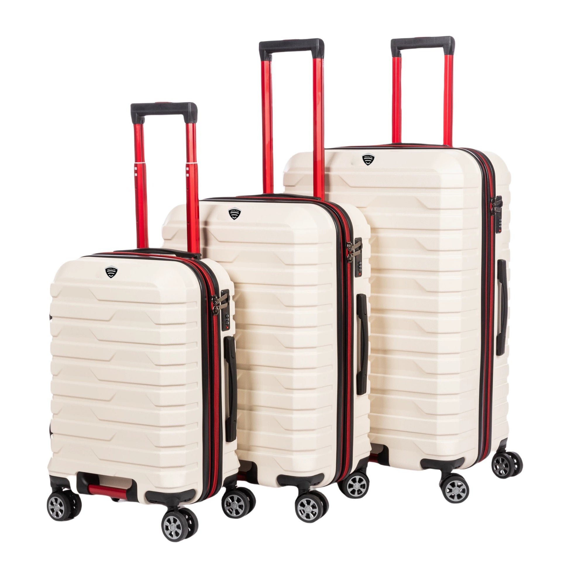 Benling Voyager Series Set of 3 Trolley Bags – Expandable, Silent Wheels, TSA Lock