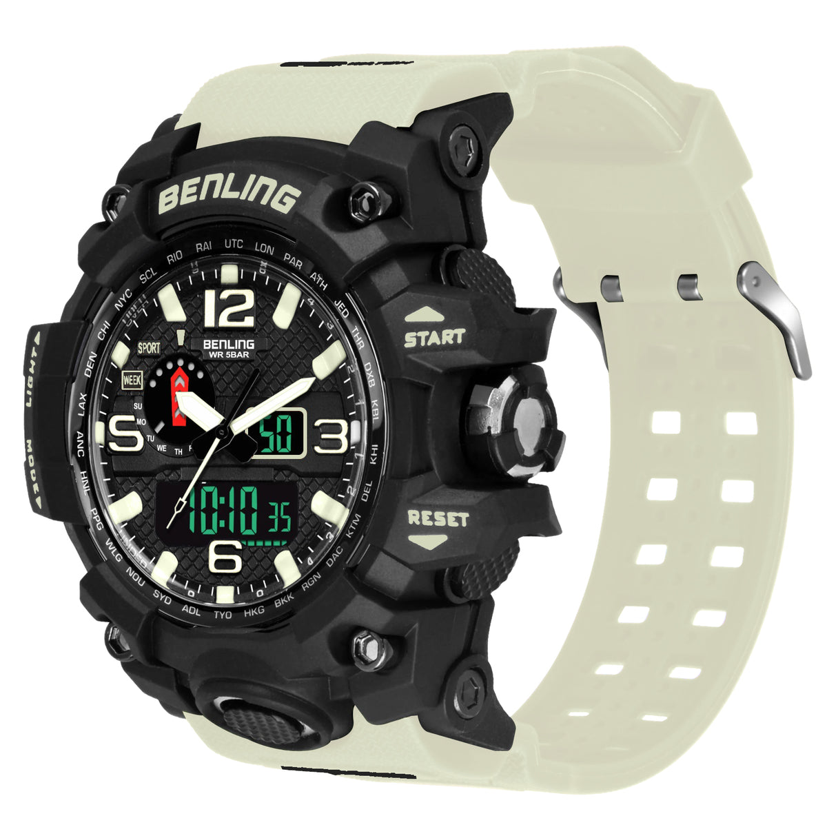 Benling EL Backlight Analog Digital Watch-SKBLANDG-6002 My Store