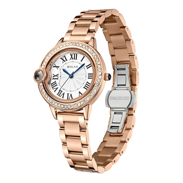 Benling Women’s Rose Gold Analog Wrist Watch | Metal Strap | Roman Number Dial | Stylish & Elegant