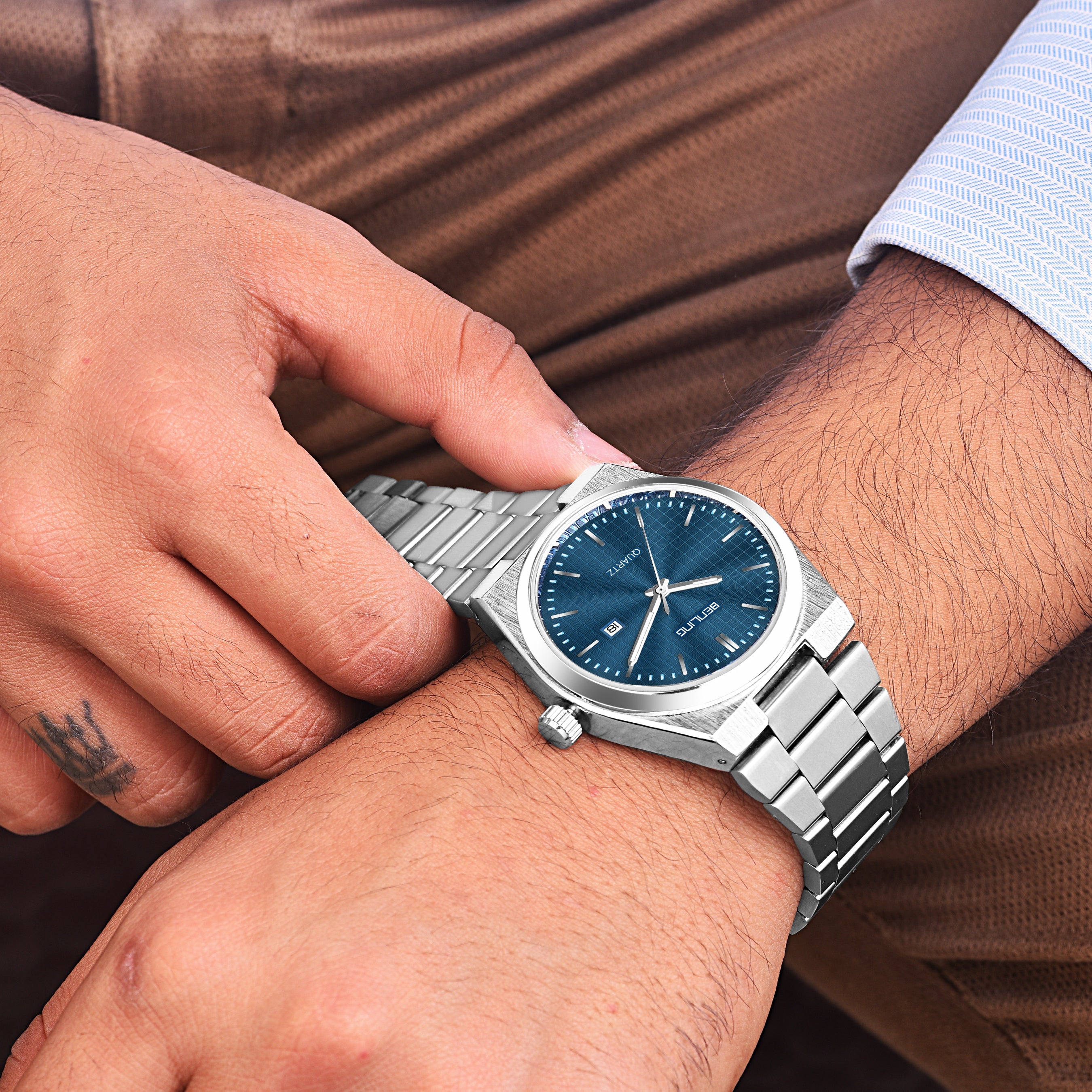 Benling Metroline | Quartz Collection | Brushed Steel Edition