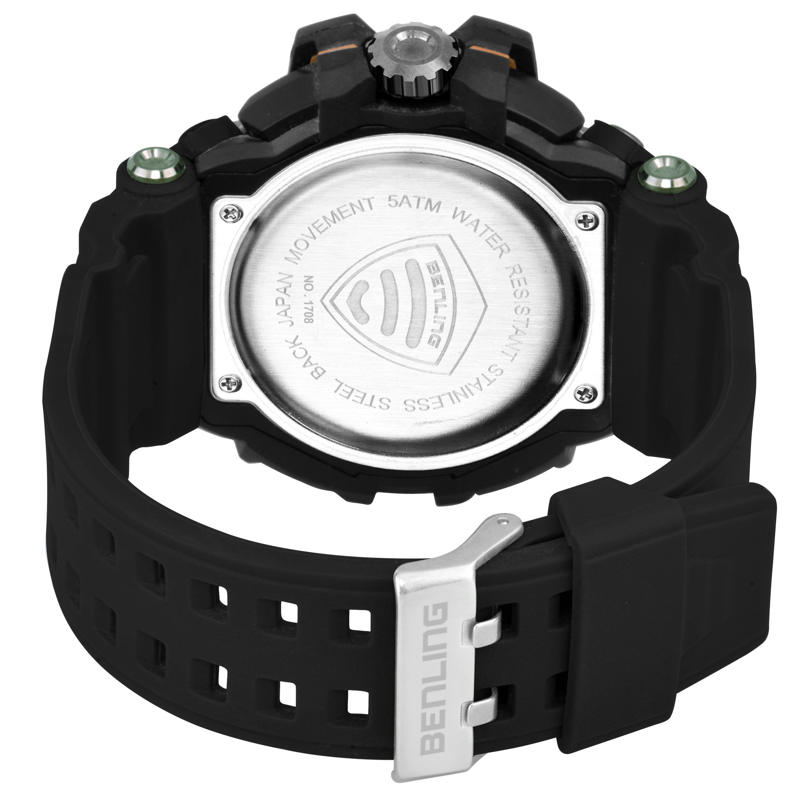 Benling Stylish and Functional Analog Digital Watch with EL Backlight – SKBLANDG-6001