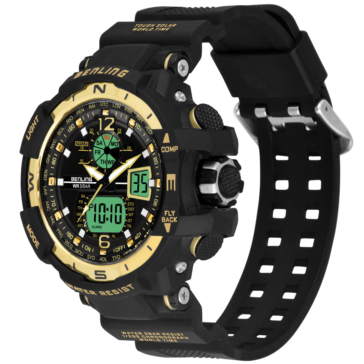 Analog Digital Watch with EL Backlight-SKBLANDG-6003 My Store