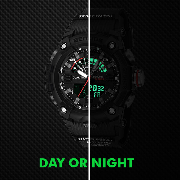 Benling Men’s 5-Color Analog Digital Watch – SKBLANDG-6008