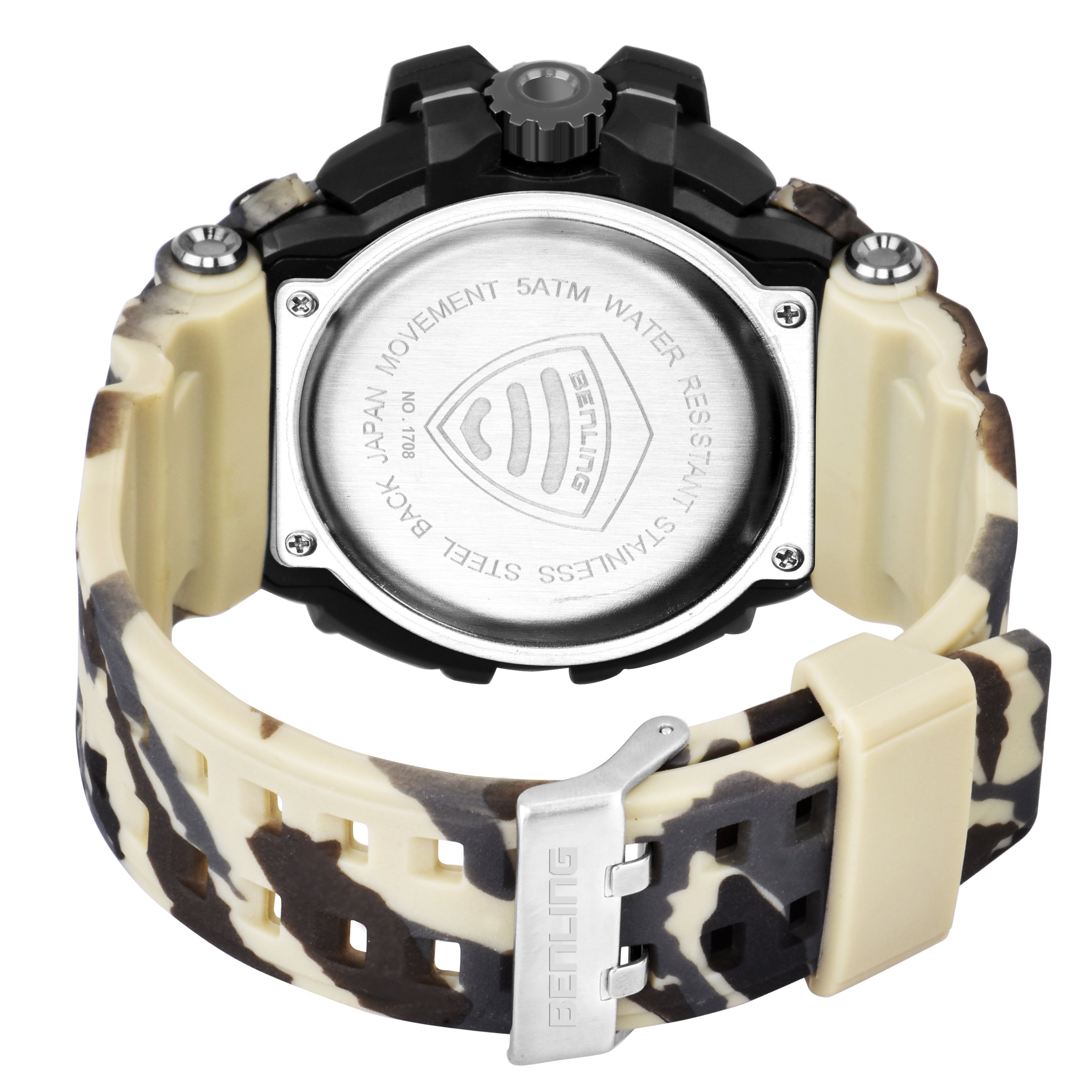 Benling Stylish and Functional Analog Digital Watch with EL Backlight – SKBLANDG-6001