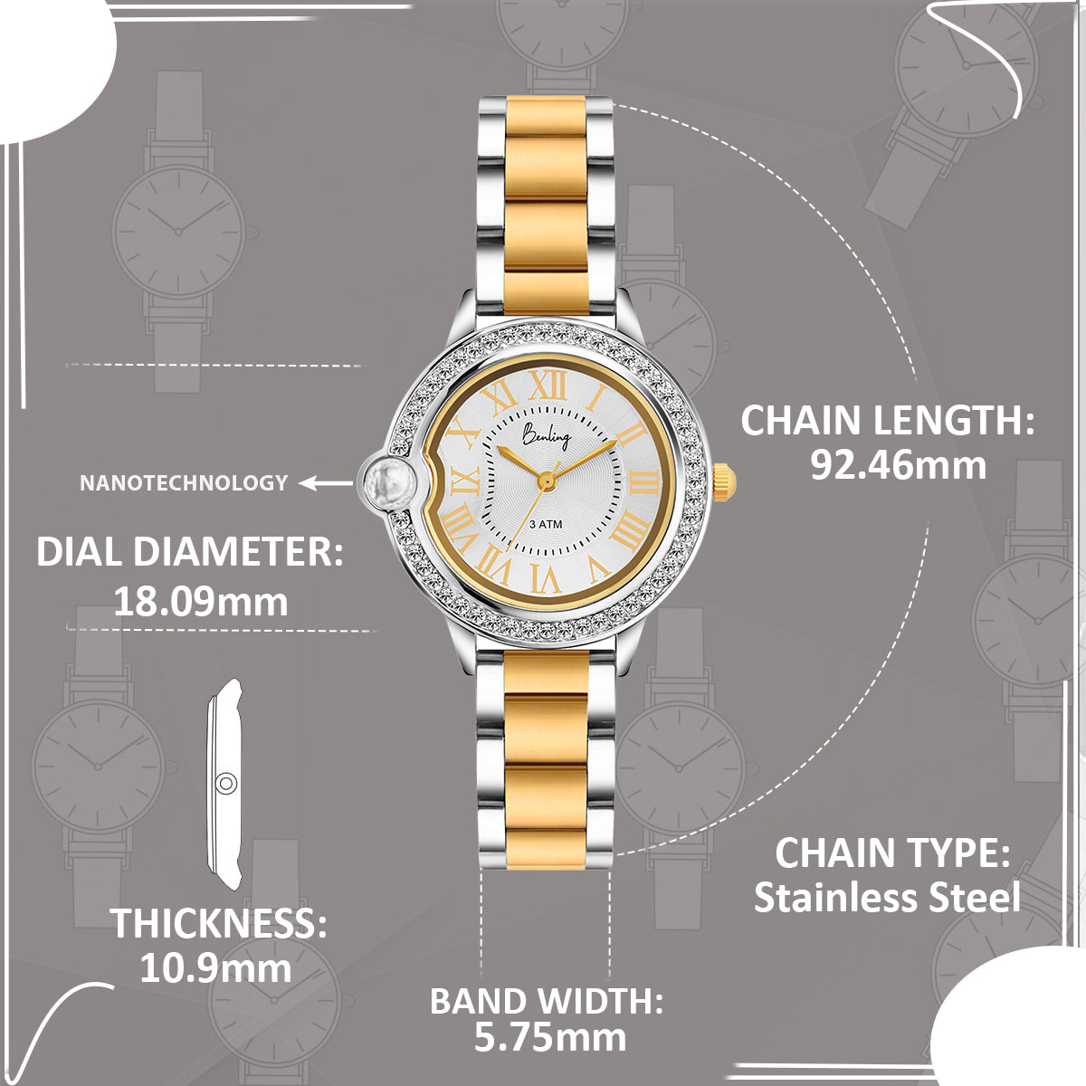 Timeless Love: Benling Nano Projection Watch & Heart Necklace Set – A Perfect Gift of Romance