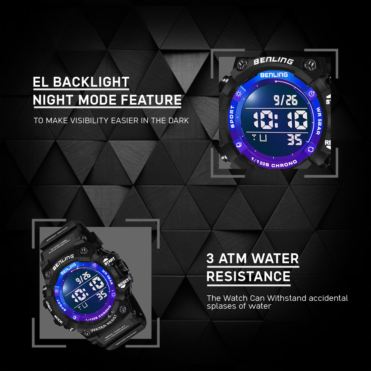 Multifunctional Digital Watch with Stopwatch | Calender | Alarm | Sports – Formal Casual Wear- 6063