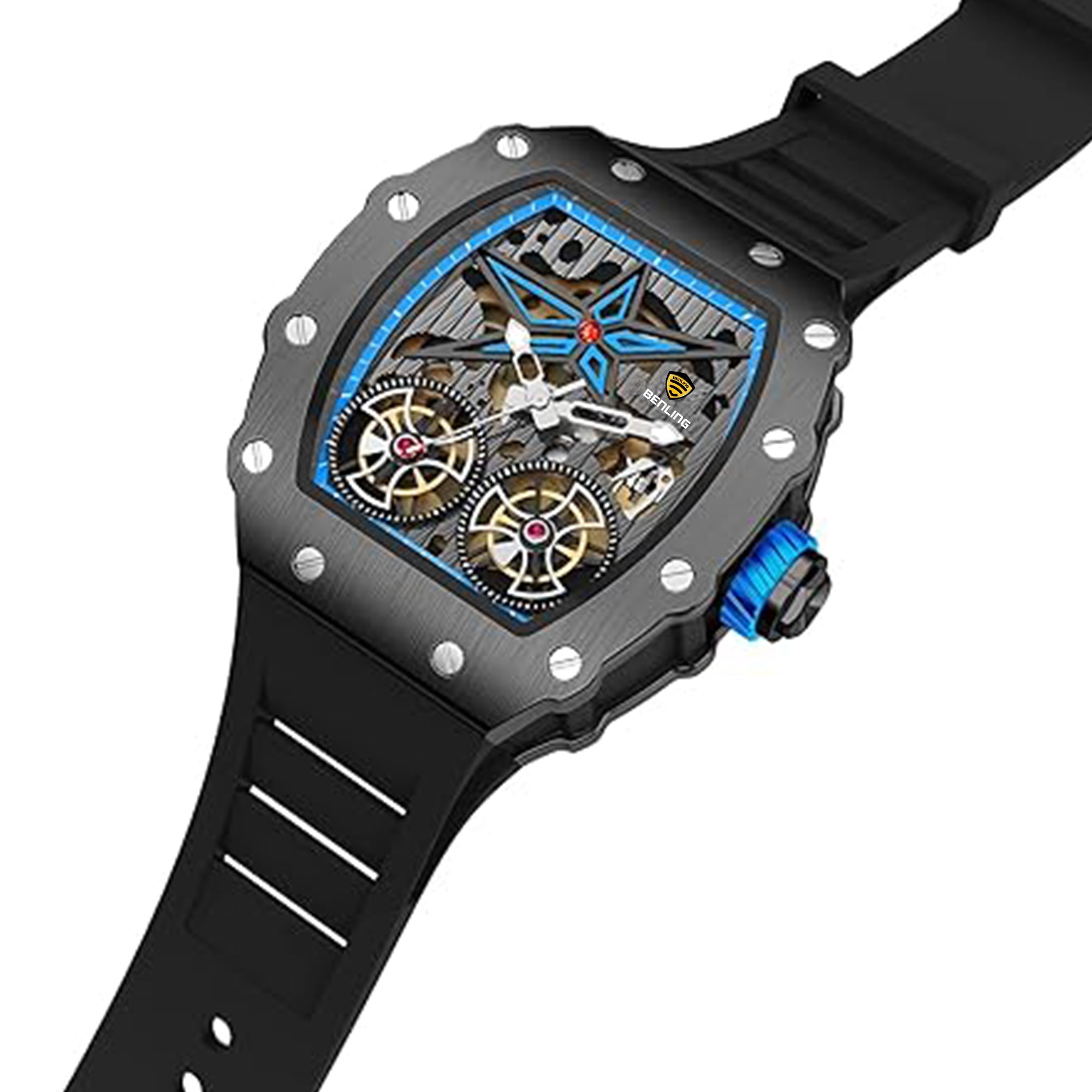 Benling Marvel Series Automatic Watch with Flywheel Unique Dial Luxury Watch
