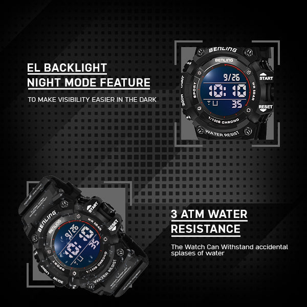 Multifunctional Digital Watch with Stopwatch | Calender | Alarm | Sports – Formal Casual Wear- 6063