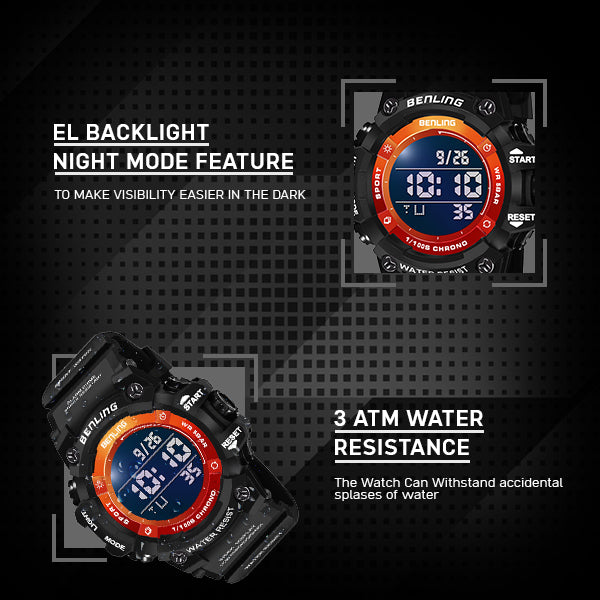 Multifunctional Digital Watch with Stopwatch | Calender | Alarm | Sports – Formal Casual Wear- 6063