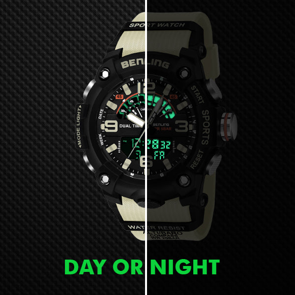 Benling Men’s 5-Color Analog Digital Watch – SKBLANDG-6008